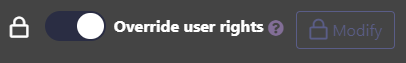Override user rights setting